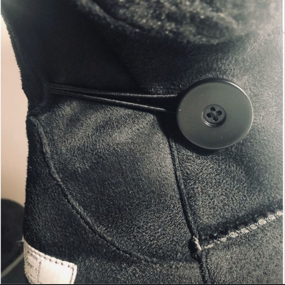 New Womens Size 8 Black Suede Warm Winter Fashion Wedge Snow Casual Boots - Picture 5 of 6